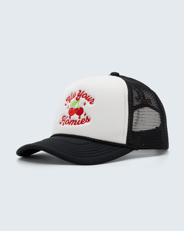 Kiss Your Homies Trucker | Black & White